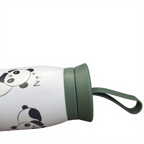 New Style Stainless Steel Cute Panda Design Vacuum Flask | Eco-Friendly Travel Thermos Leak-Proof Hand Grip | 500ml 12h Heat
