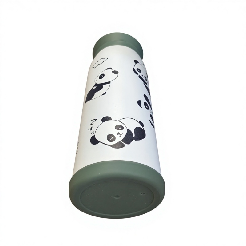 New Style Stainless Steel Cute Panda Design Vacuum Flask | Eco-Friendly Travel Thermos Leak-Proof Hand Grip | 500ml 12h Heat