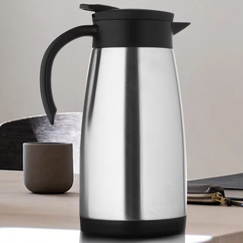 Wholesale 500ml 750ml 1000ml 1200ml 1400ml Double Wall Stainless Steel Vacuum Thermal Coffee Pot Thermos Tea Coffee Pot