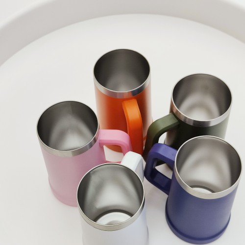 Manufacturer Tumbler 710ml Travel Beer Mug Wine Tumbler Cups Stainless Steel Insulated Coffee Mug with Handle