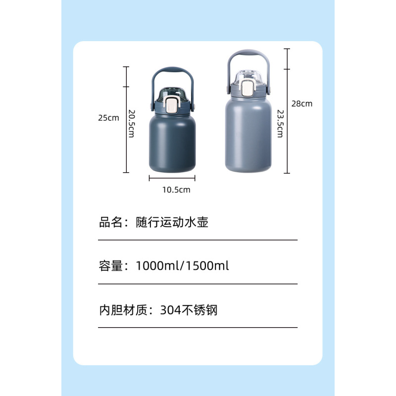 Custom Gym Drink Sport Insulated Double Wall Wide Mouth Stainless Steel Vacuum Flask Water Bottle