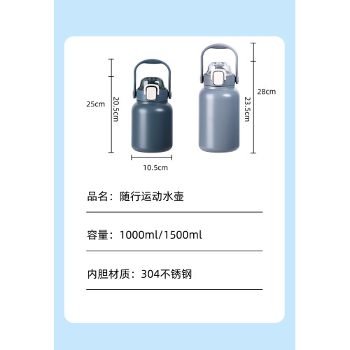 Custom Gym Drink Sport Insulated Double Wall Wide Mouth Stainless Steel Vacuum Flask Water Bottle