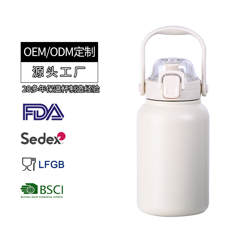 Custom Gym Drink Sport Insulated Double Wall Wide Mouth Stainless Steel Vacuum Flask Water Bottle