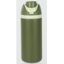 Thermos a doppia parete in acciaio inox con isolamento sottovuoto, a prova di perdite, con logo moderno inciso, 12-24 ore di utilizzo, senza BPA, ideale per l'uso esterno.