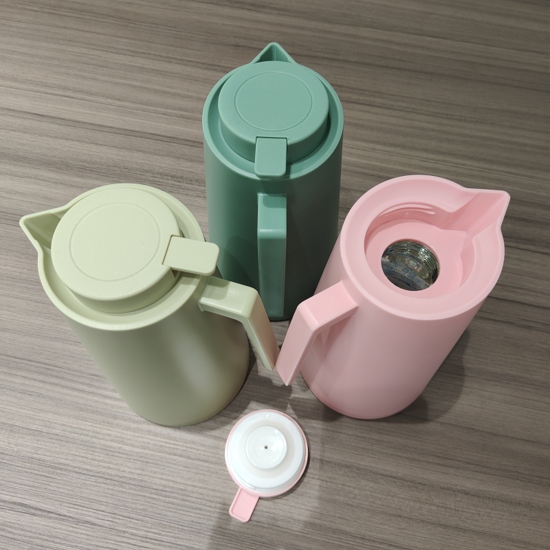 Nordic Style Asbestos Free Glass Liner Insulated Coffee Thermos Pot Double Wall Vacuum Teapot Thermos Flask