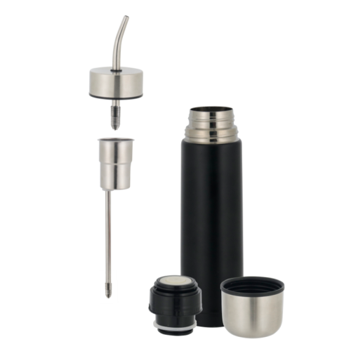3-in-1 750ml Bombilla Argentina Vacuum Insulated Stainless Steel Yerba Mate Thermos Straw Tea Infuser Vacuum Flask