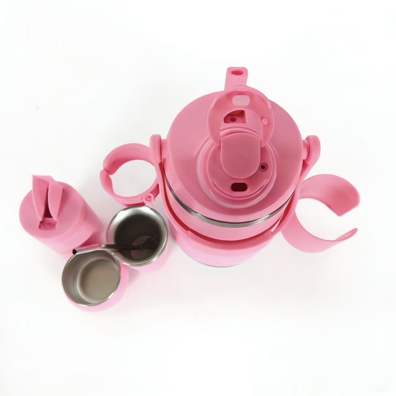 2500ml Multi-use Stainless Steel Insulated Flask Set 304 Food Grade Vacuum Double Wall Cup&Spoon 12-24 Hours Thermal Camping