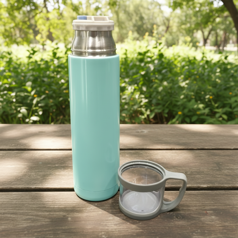 2026 Stainless Steel Vacuum Insulated Thermos Bottle Plastic Lid Handgrip BPA Free Leak-Proof Double Wall Thermal Insulation