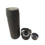 Termo clásico de acero inoxidable con aislamiento al vacío, a prueba de fugas, libre de BPA, con agarre ergonómico desmontable, ideal para acampar.