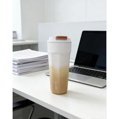 New Stylish 400ml 480ml 600ml Powder Coated Insulated Coffee Mug Portable Stainless Steel Thermal Travel Coffee Tumbler Cup