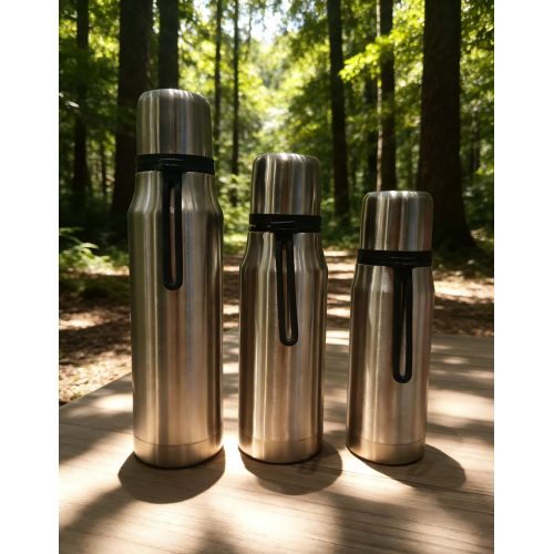 Stainless Steel Vacuum Insulated Flask with Leakproof Lid & Detachable Cup  Durable Thermos for Camping, Office & Outdoor