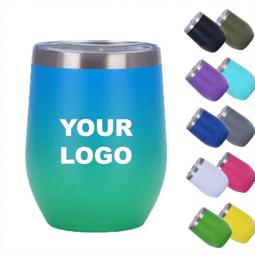 12oz Egg Shape Stainless Steel Tumbler OEM | Bluegreen
