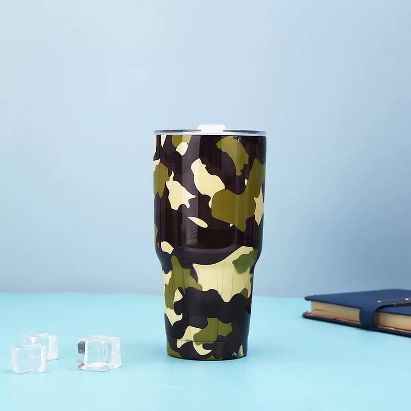 tactical camouflage print water transfer coating on rugged wholesale tumblers stainless steel for outdoor gear