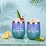 12oz Egg Shape Stainless Steel Tumbler OEM | Bluegreen