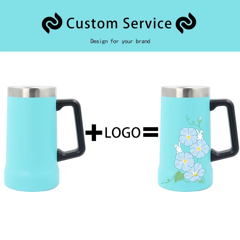 24oz Wide-Mouth Insulated Cup with Large Handle