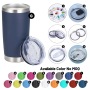 20oz Stainless Steel Coffee Cup with Optional Lids