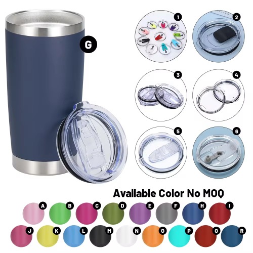 20oz Stainless Steel Coffee Cup with Optional Lids