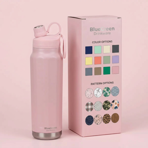 800ml Octagonal Vacuum Flask with Interchangeable Lids