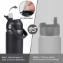 720ml Stainless Steel Sports Bottle with Multi Lids OEM