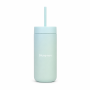 500ml Compact Stainless Steel Straw Tumbler | Bluegreen