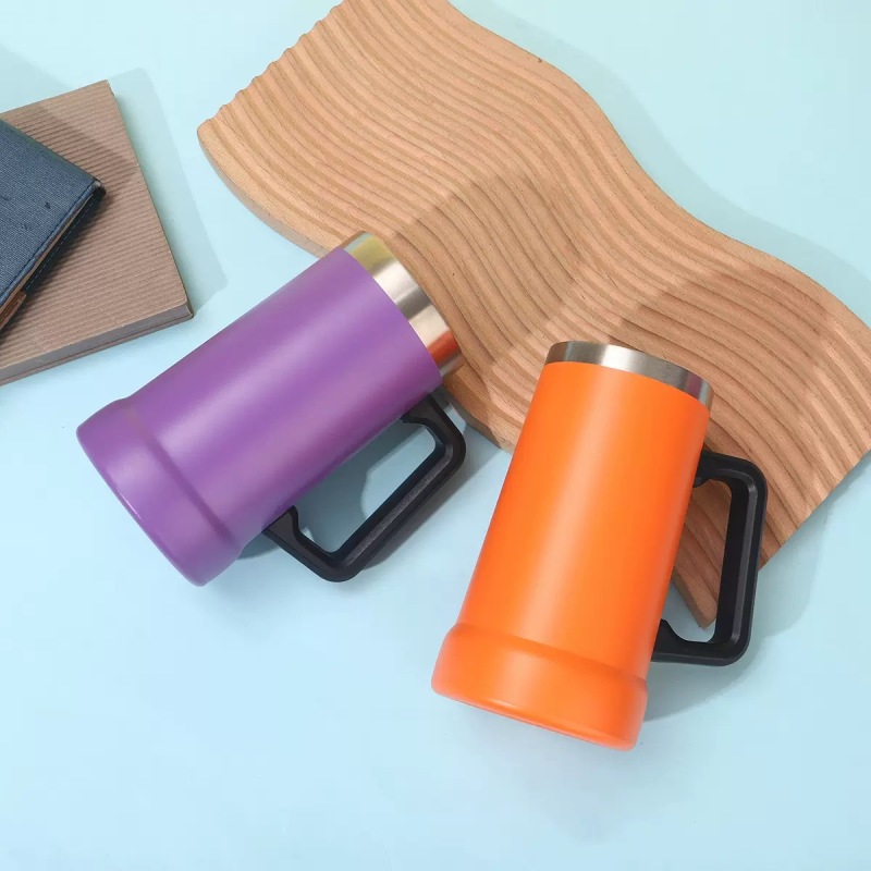 24oz Wide-Mouth Insulated Cup with Large Handle