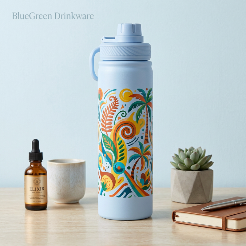 720ml Stainless Steel Sports Bottle with Multi Lids OEM