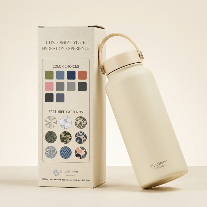 1000ml Multi-Lid 304 Stainless Steel Vacuum Flask OEM