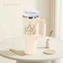 40oz Stainless Steel Tumbler with Changeable Lids & Handles
