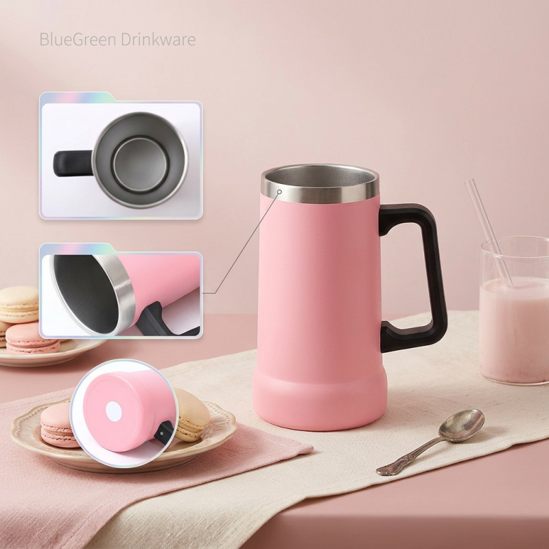 24oz Wide-Mouth Insulated Cup with Large Handle