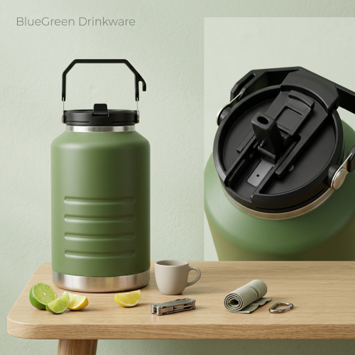 2000ml Stainless Steel Carry Handle Outdoor Flask OEM