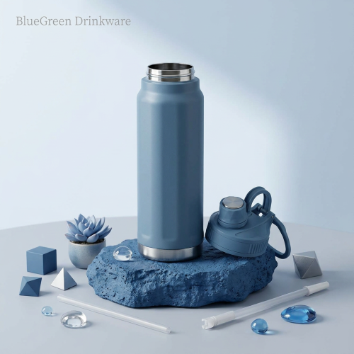 800ml Octagonal Vacuum Flask with Interchangeable Lids