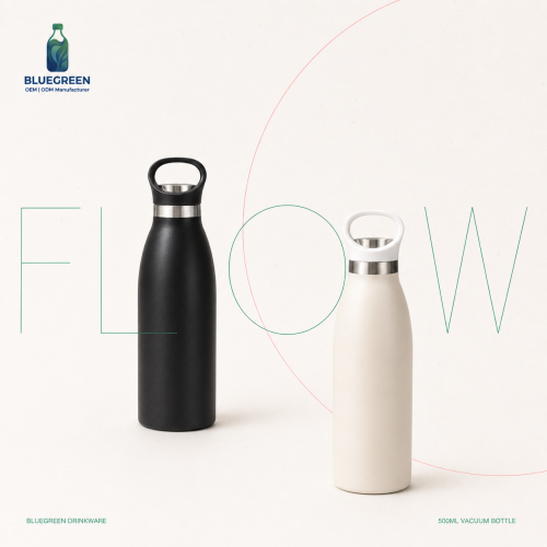500ml Vacuum Milk Bottle with Carry Loop | Bluegreen