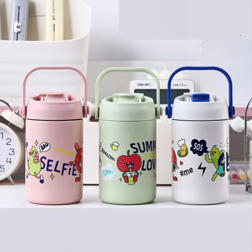480ml Dual-Drink Stainless Coffee Cup with Carry Lid OEM