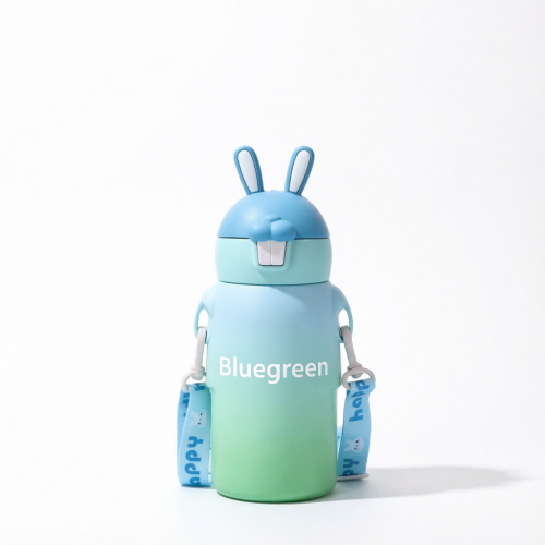 450ml Rabbit Pop-Up Lid Stainless Steel Kids Bottle OEM