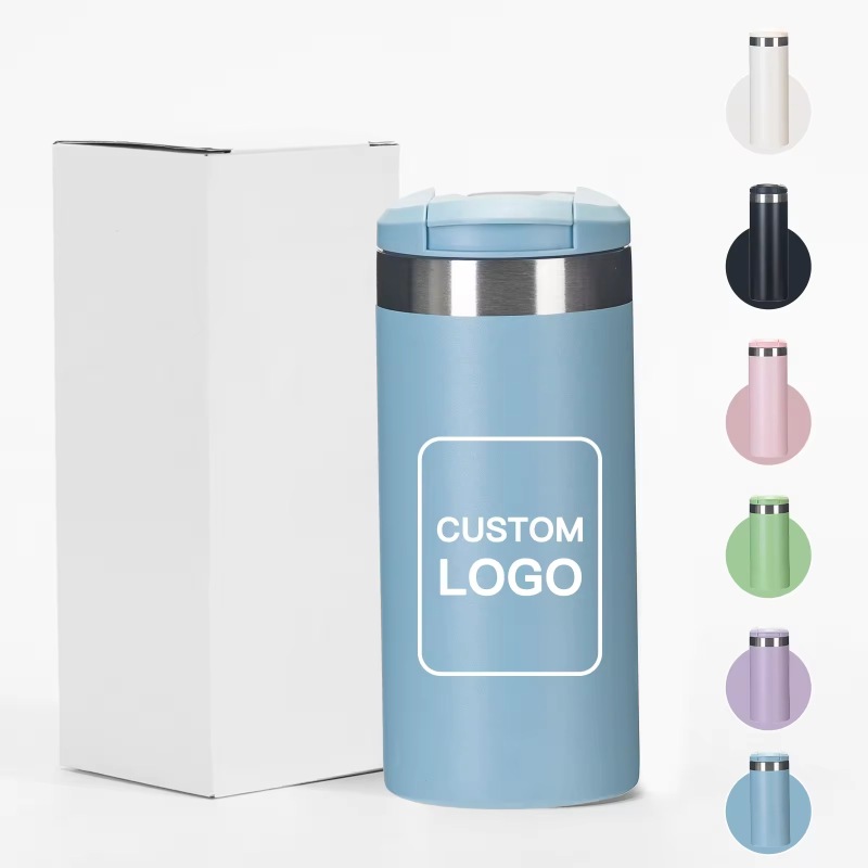 350ml Stainless Steel Water Bottle with One-Touch Flip Lid