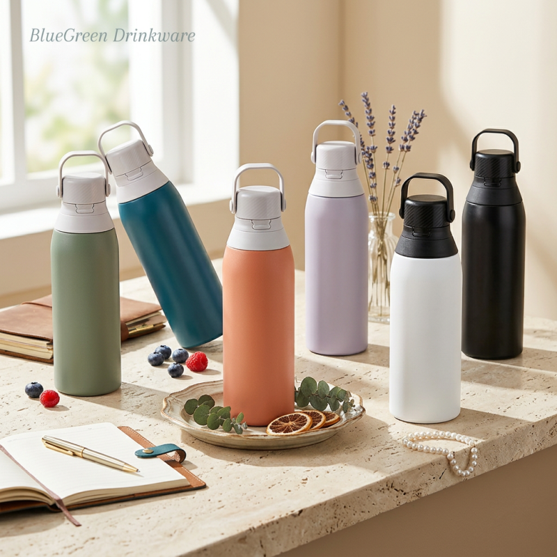 500ml Handle Bounce Lid Leakproof Stainless Steel Sports Flask OEM