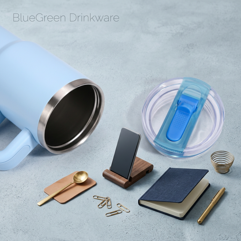 14oz Stainless Steel Tumbler with Handle and Straw Lid