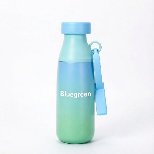 500ml Stainless Steel Milk Bottle with Straw and Strap OEM
