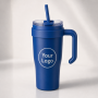 20oz Stainless Steel Tumbler with Handle and Straw OEM