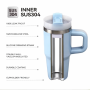 20oz Stainless Steel Tumbler with Handle and Straw Lid