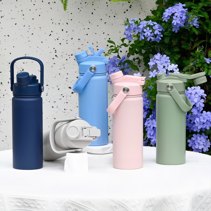 20oz/600ml Multi Lid Stainless Steel Vacuum Flask OEM
