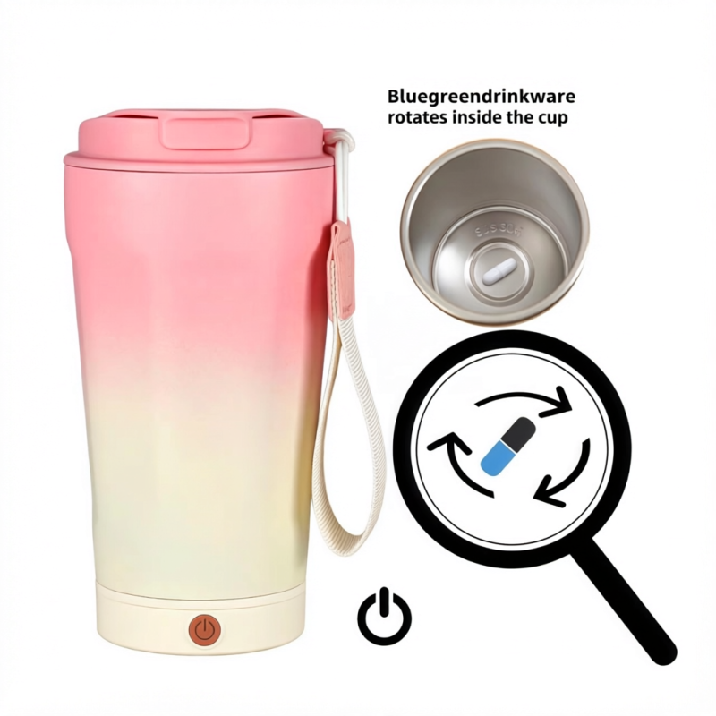 350ml Self Stirring Stainless Steel Coffee Cup with Type C