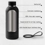 500ml Rounded Small Mouth Stainless Steel Water Bottle