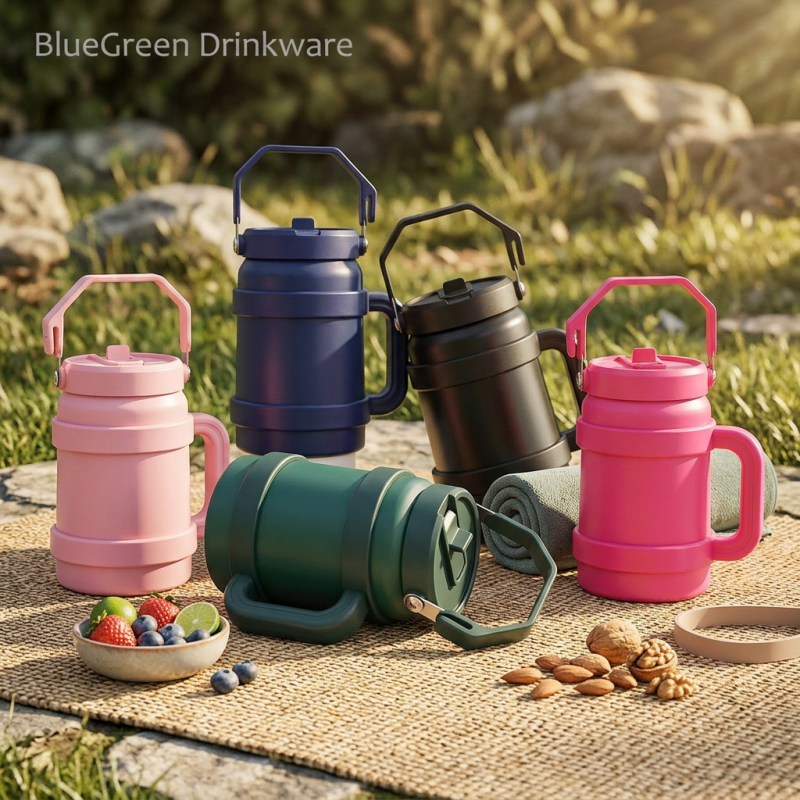 1500ml Dual Handle 304 Stainless Steel Water Jug OEM