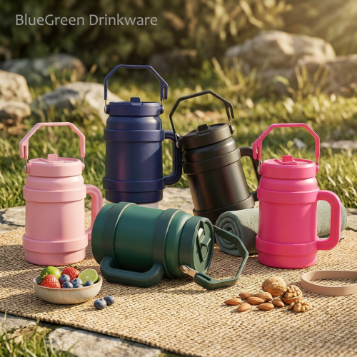 1500ml Dual Handle 304 Stainless Steel Water Jug OEM