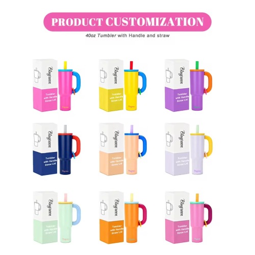 40oz Insulated Tumbler with Handle and Straw Lid