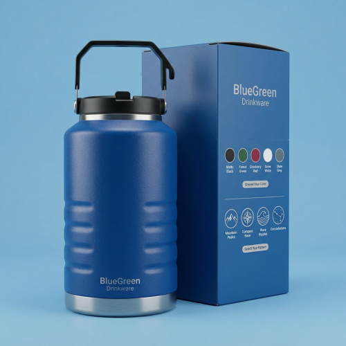 2000ml Stainless Steel Carry Handle Outdoor Flask OEM