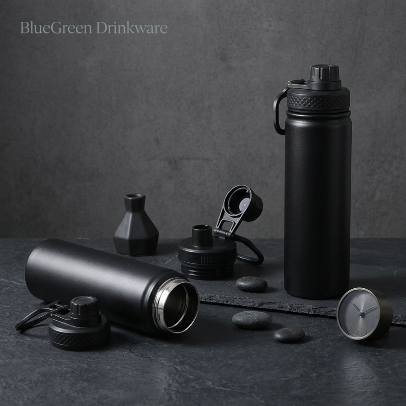 720ml Stainless Steel Sports Bottle with Multi Lids OEM