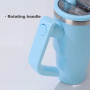 40oz Stainless Steel Tumbler with Rotating Handle