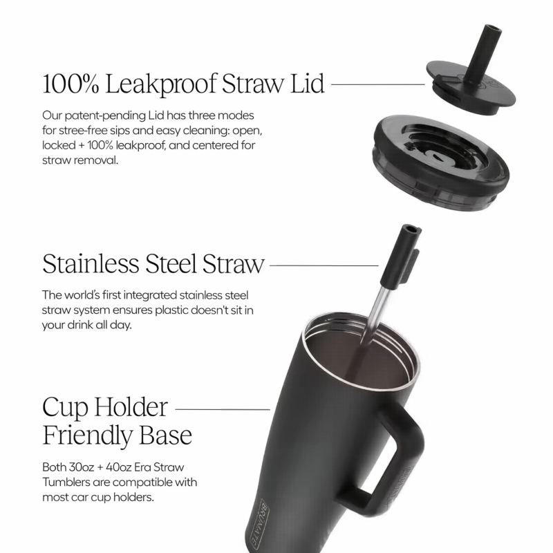 40oz Magnetic Lid 304 Stainless Steel Tumbler with Handle OEM